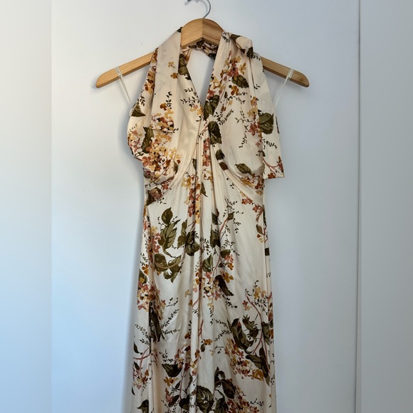 Reformation 2 Veria Silk Maxi Dress Halter Neck Bella - Picture 6 of 14